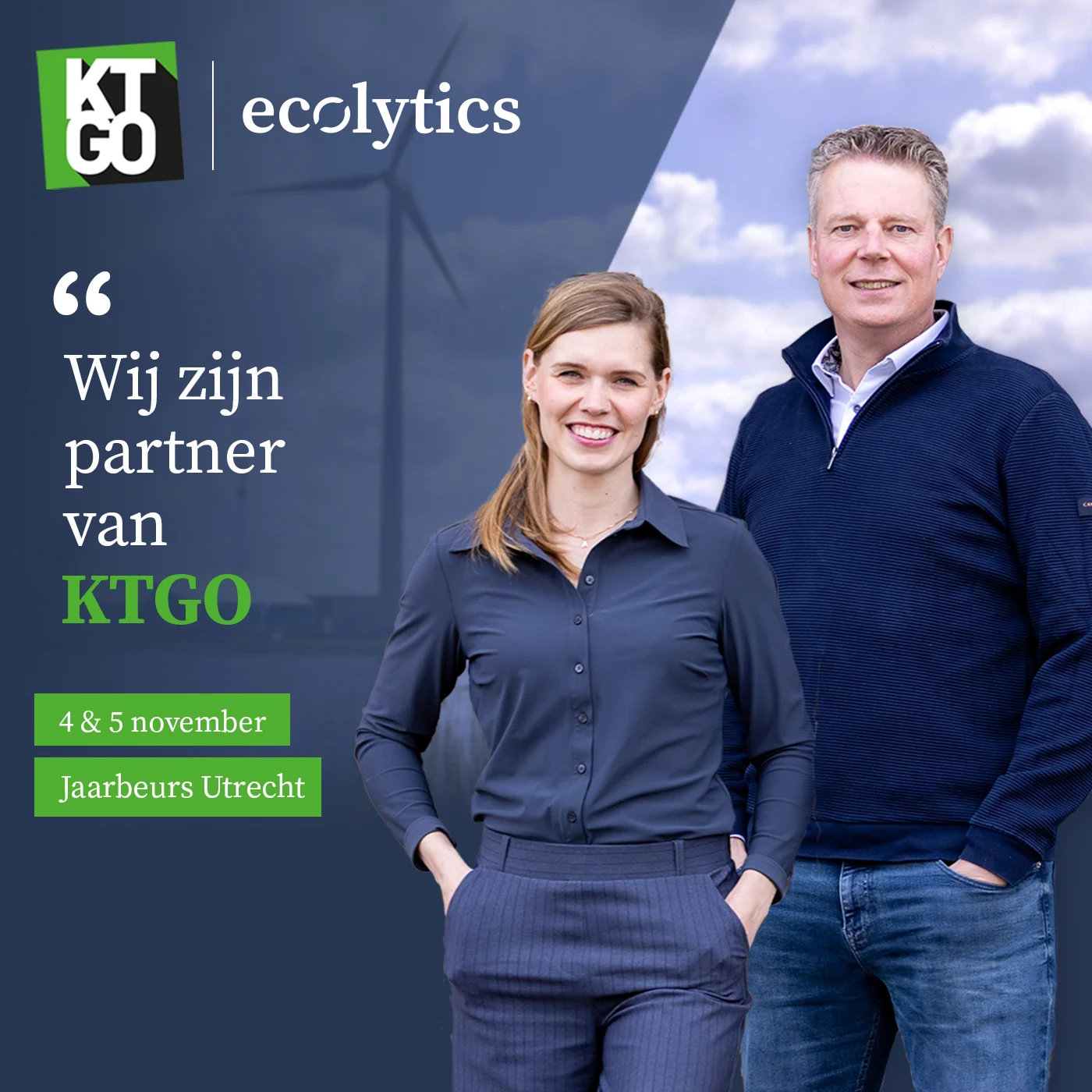 Ecolytics partner van KTGO tijdens de klimaattop in Jaarbeurs Utrecht